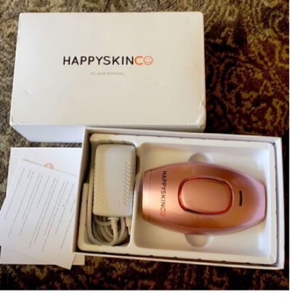 HappySkinCo IPL Laser Hair Removal System Handheld Pink Painless Handset